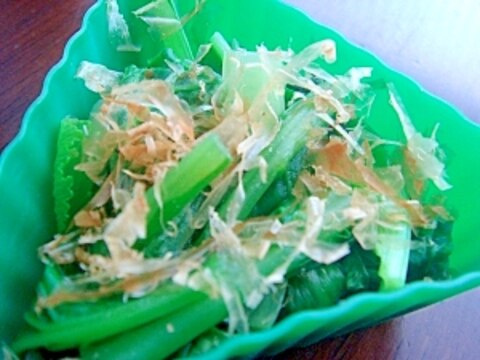 納豆のタレで小松菜のお浸し